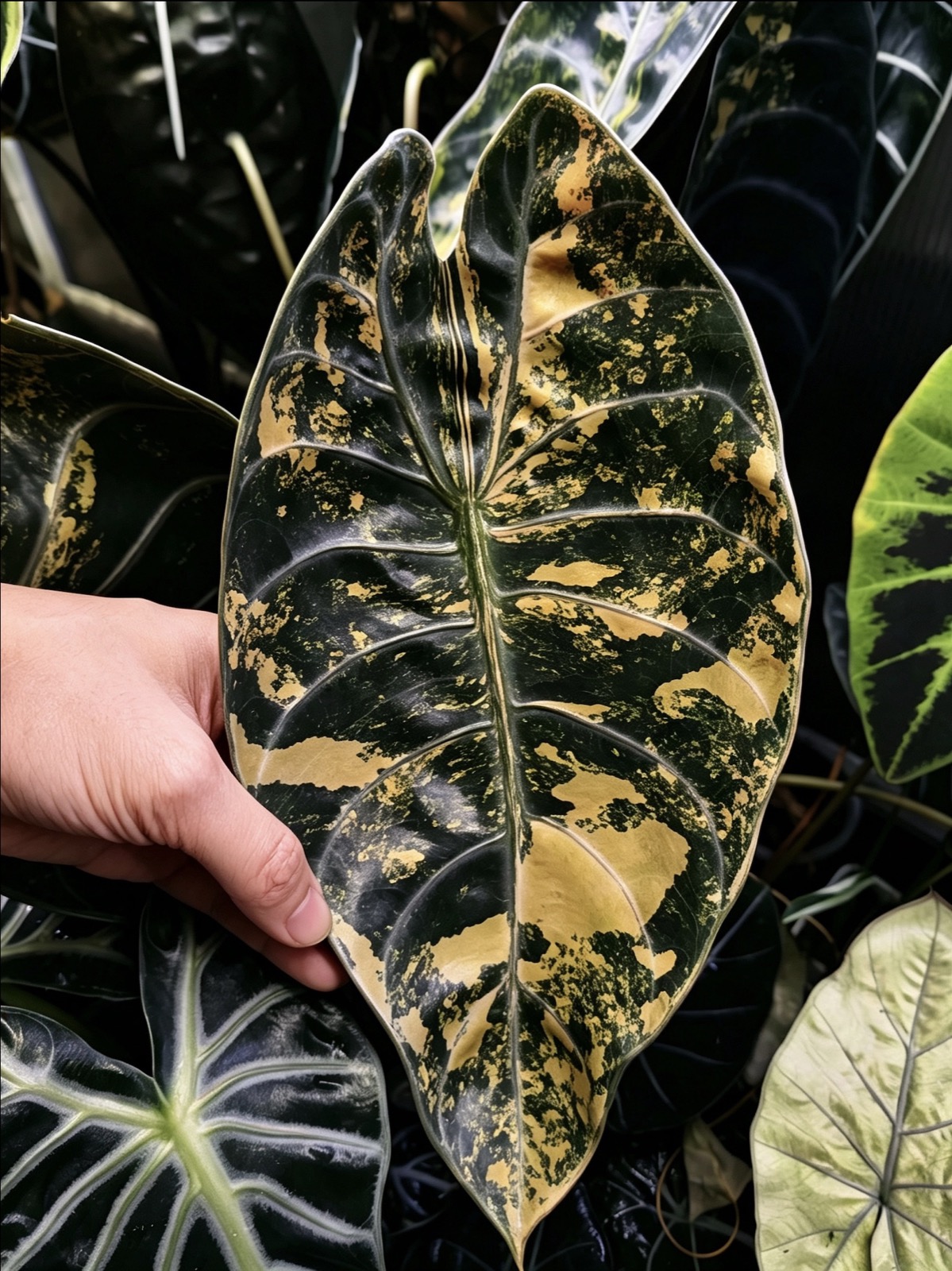 Alocasia Sedenii Aurea Variegated